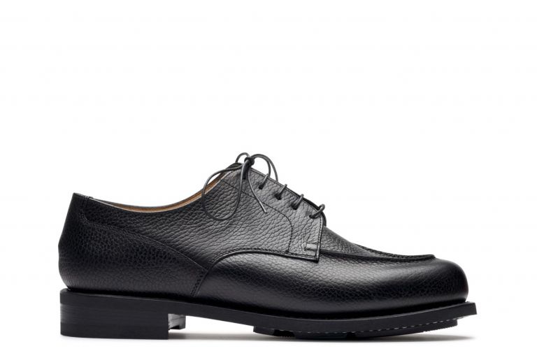 Chambord Grainé noir - Genuine rubber sole with leather/rubber heel