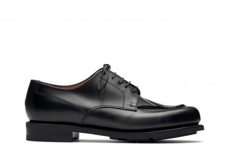 Chambord Lisse noir - Genuine rubber sole with leather/rubber heel