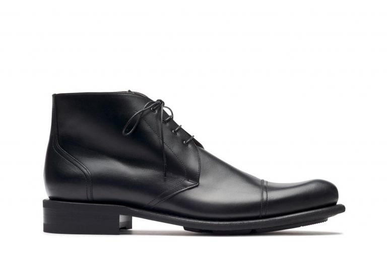 Lorsen Lisse noir - Genuine rubber sole with leather/rubber heel