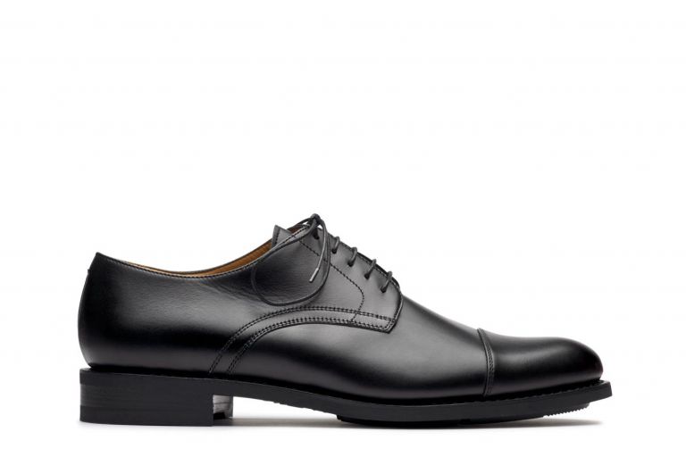 Schubert Lisse noir - Genuine rubber sole with leather/rubber heel