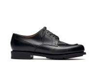 Black plained leather - Genuine rubber sole with leather/rubber heel