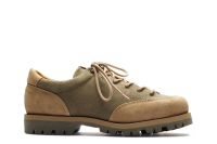 Velours olive/beige - Genuine rubber sole