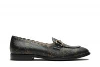 Imprimé noir/or - Genuine rubber sole with leather heel